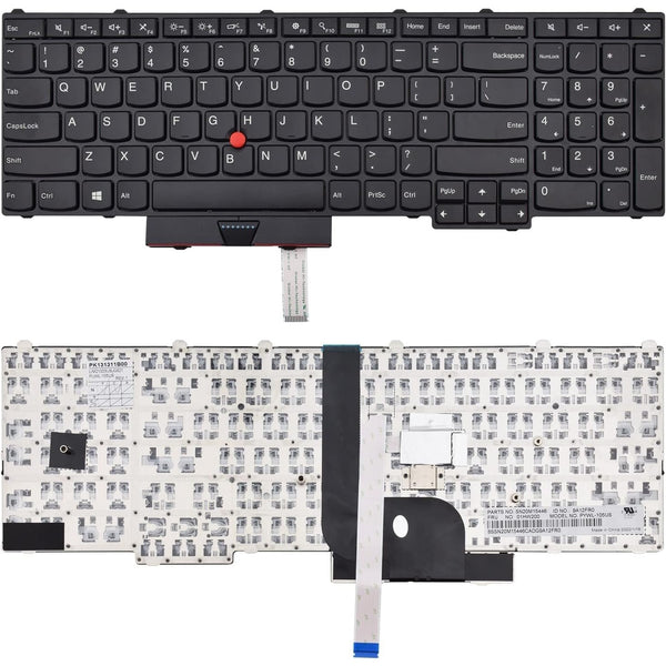 Replacement Laptop Keyboard for Lenovo Thinkpad P50 P51 P70 00PA288 SN20K85114/00PA370 0BL0014(G) with Fingerprint with US Layout Black Color.